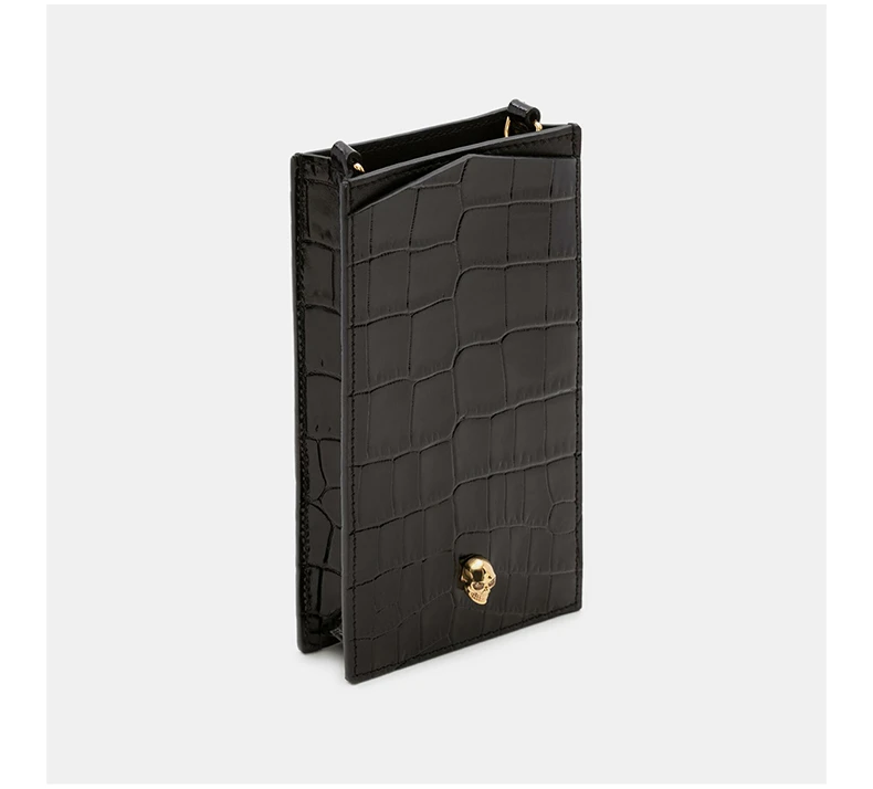 商品[国内直发] Alexander McQueen|ALEXANDER MCQUEEN 黑色女士手机包 632035-1JMFG-1050,价格¥2046,第5张图片详细描述