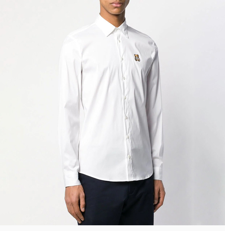 商品Moschino|Moschino 莫斯奇诺 男士白色衬衫 ZA0205-0236-1001,价格¥1629,第8张图片详细描述