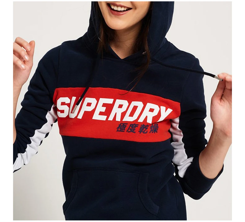 商品[国内直发] Superdry|SUPERDRY 海军蓝女士卫衣/帽衫 G20164SQ-JEF,价格¥222,第7张图片详细描述