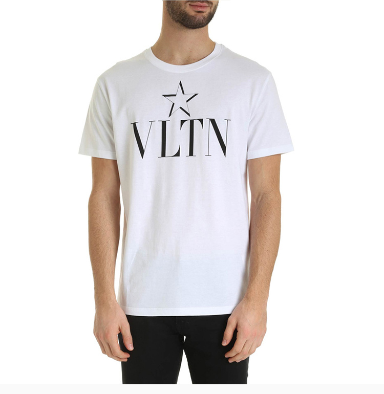 商品Valentino|Valentino 华伦天奴 男士白色短袖T恤 TV3MG05P-638-A01,价格¥2143,第7张图片详细描述