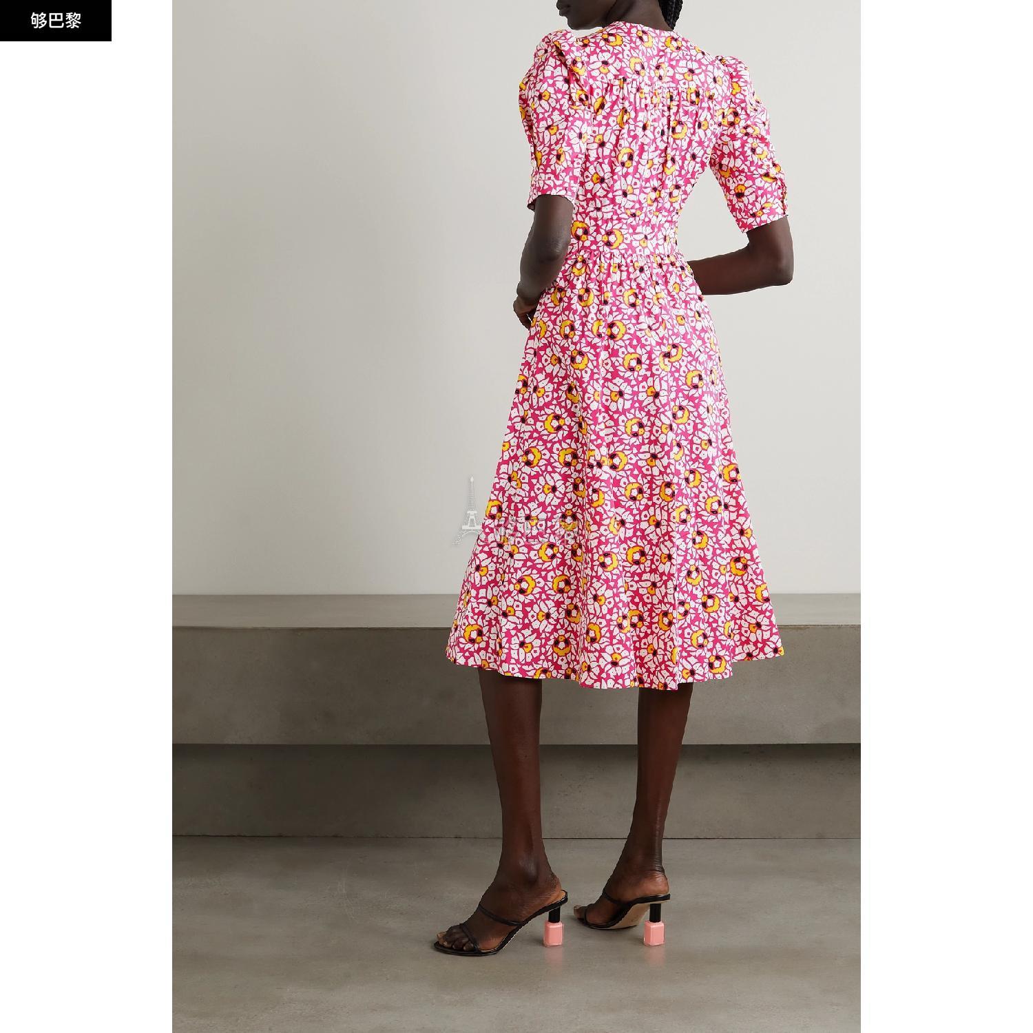 商品Diane von Furstenberg|包邮包税【预售7天发货】 DIANE VON FURSTENBERG 23秋冬 女士 连衣裙 Melissa 印花弹力棉质府绸中长连衣裙 1647597303930872 DVFDS1R011PSSPK ,价格¥5602,第6张图片详细描述