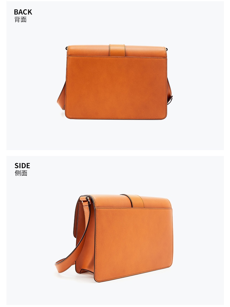 商品[国内直发] MCM|MCM 奢侈品 女士干邑色中号牛皮革配人造革单肩斜挎包MWSCSXT01CO001,价格¥7881,第4张图片详细描述