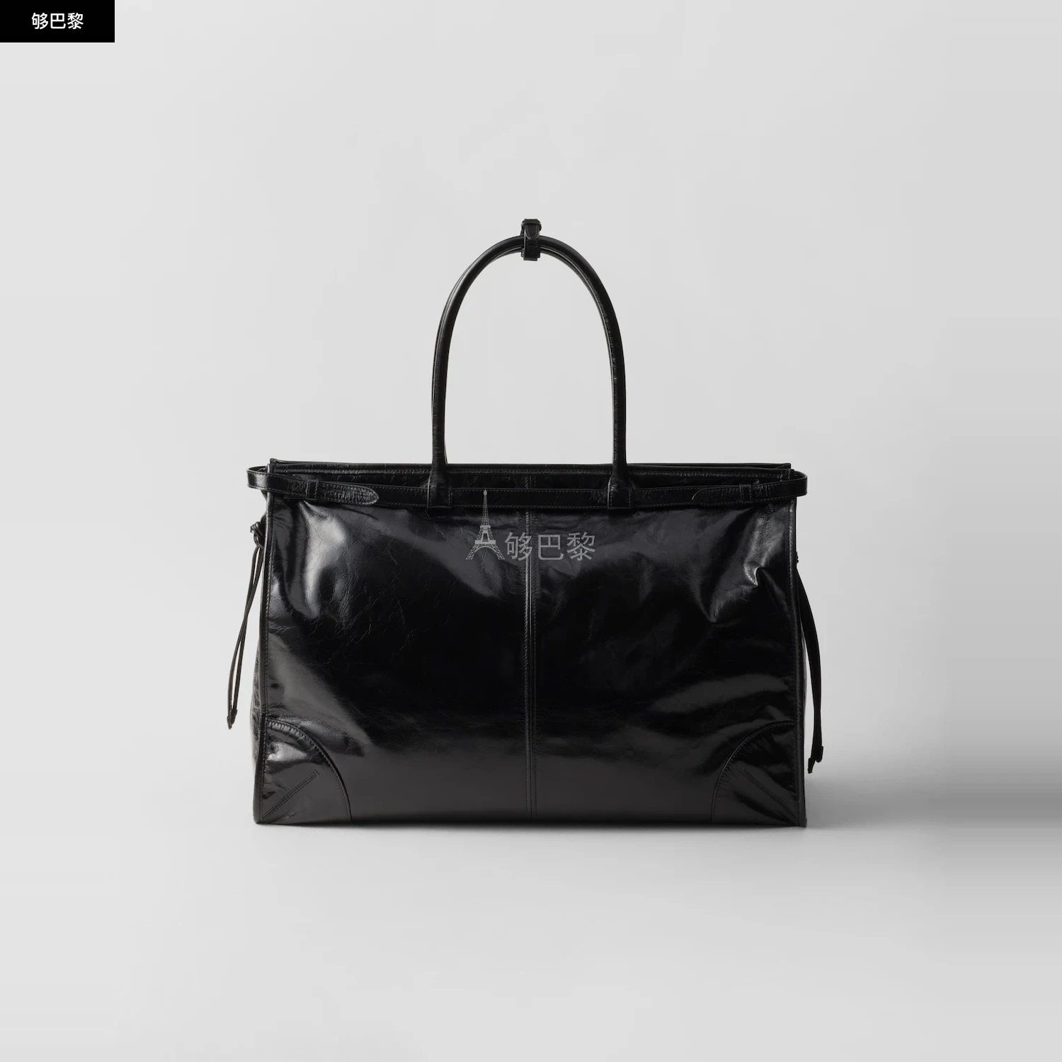 商品Prada|【预售】 普拉达 24秋冬 男士 手提包 Cabas en cuir 2VG128_2CYR_F0002_V_OOO,价格¥23674,第6张图片详细描述