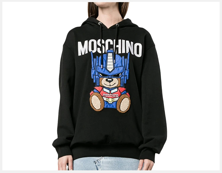 商品[国内直发] Moschino|MOSCHINO 黑色女士卫衣/帽衫 V1706-5527-1555,价格¥2015,第5张图片详细描述