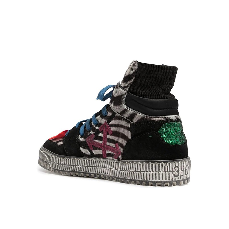 商品Off-White|高帮标志字母休闲鞋 OMIA065R21LEA001-1032（澳门仓发货）,价格¥3984,第2张图片详细描述
