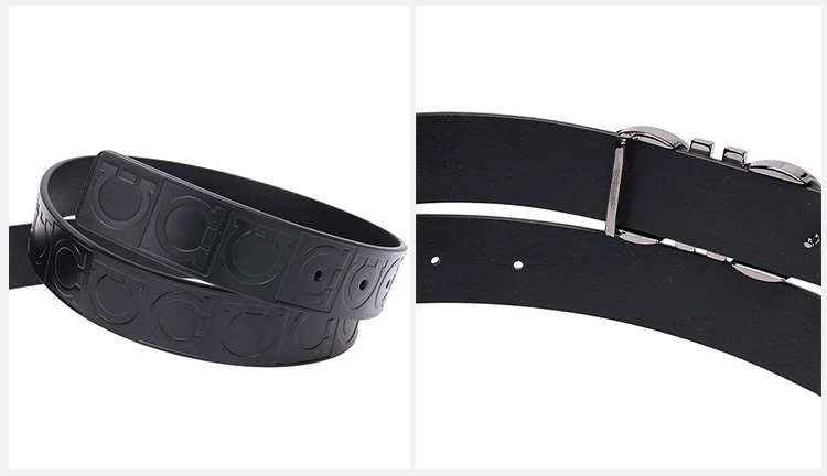 商品Salvatore Ferragamo|Salvatore Ferragamo 菲拉格慕 男士黑色皮革腰带 67-9169-0587182【包装随机，部分无包装盒】,价格¥2224,第6张图片详细描述