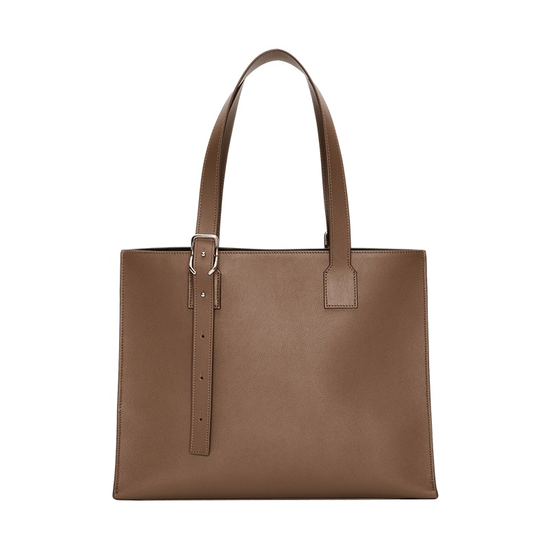 商品Loewe|罗意威 23新款 Buckle Horizo​​ntal男士冬季棕经典小牛皮带扣手提包 B692K96X06-8721,价格¥14365,第2张图片详细描述