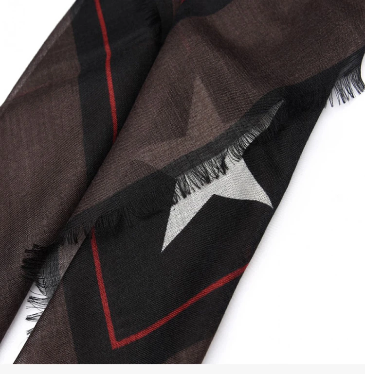 商品Givenchy|BG Givenchy 纪梵希 男士黑色棉质围巾 GW1414SB122-009,价格¥1646,第5张图片详细描述