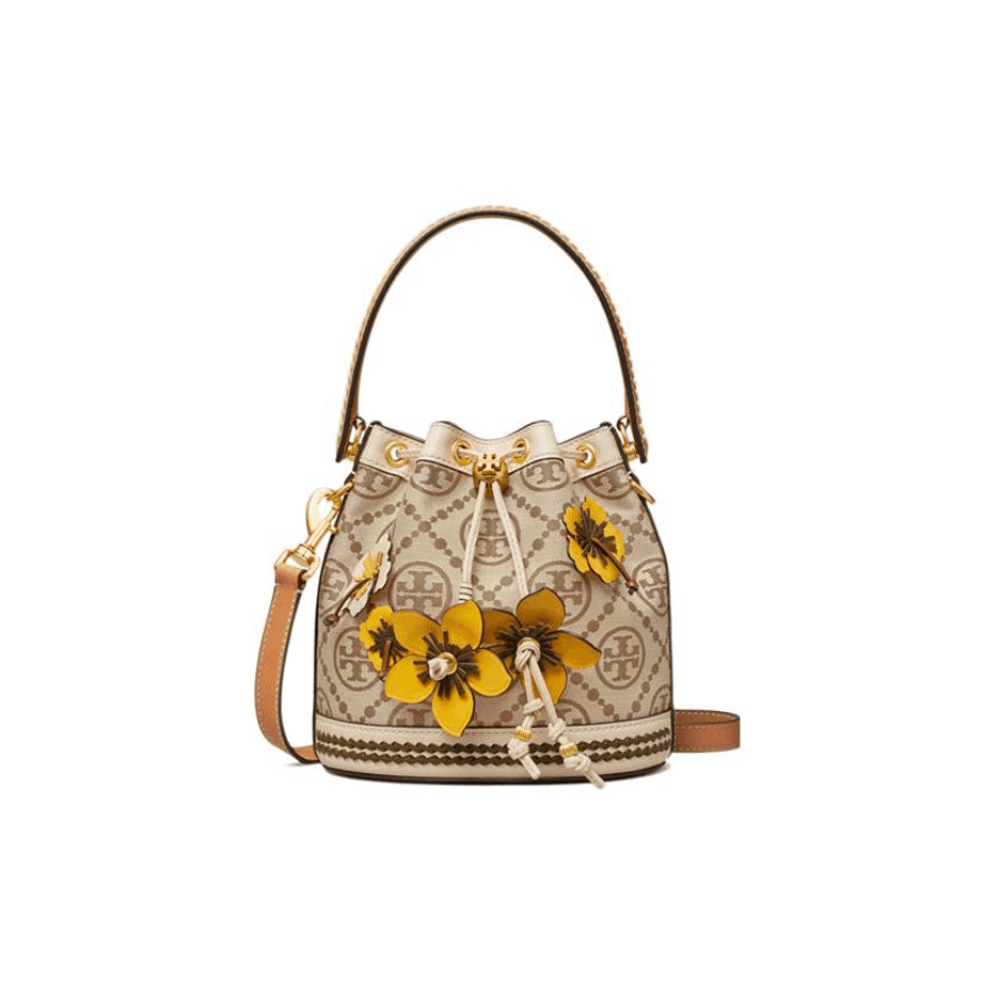 商品[国内直发] Tory Burch|汤丽柏琦 TB女包TB水桶包 T MONOGRAM水桶包单肩包手提包142935-250,价格¥3900,第6张图片详细描述