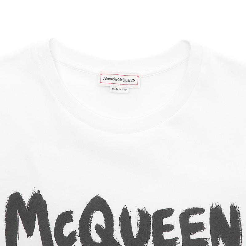 商品Alexander McQueen|ALEXANDER MCQUEEN 女白色短袖T恤 608614-QZAD3-0909,价格¥1776,第5张图片详细描述