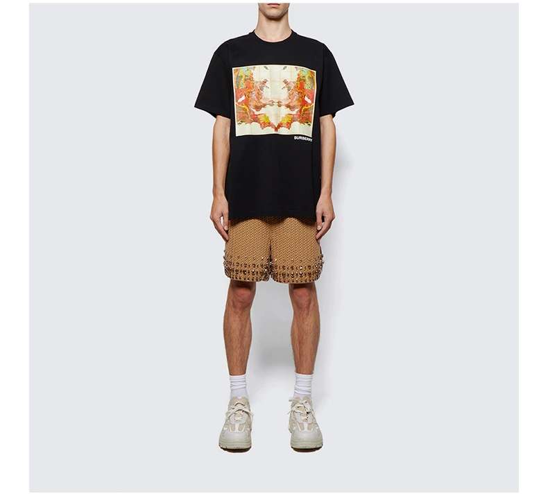 商品Burberry|BURBERRY 黑色男士T恤 8057532,价格¥2388,第7张图片详细描述