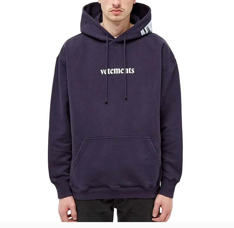 商品Vetements|VETEMENTS 海军蓝色男士卫衣/帽衫 SS20TR311-NAVY,价格¥2373,第5张图片详细描述