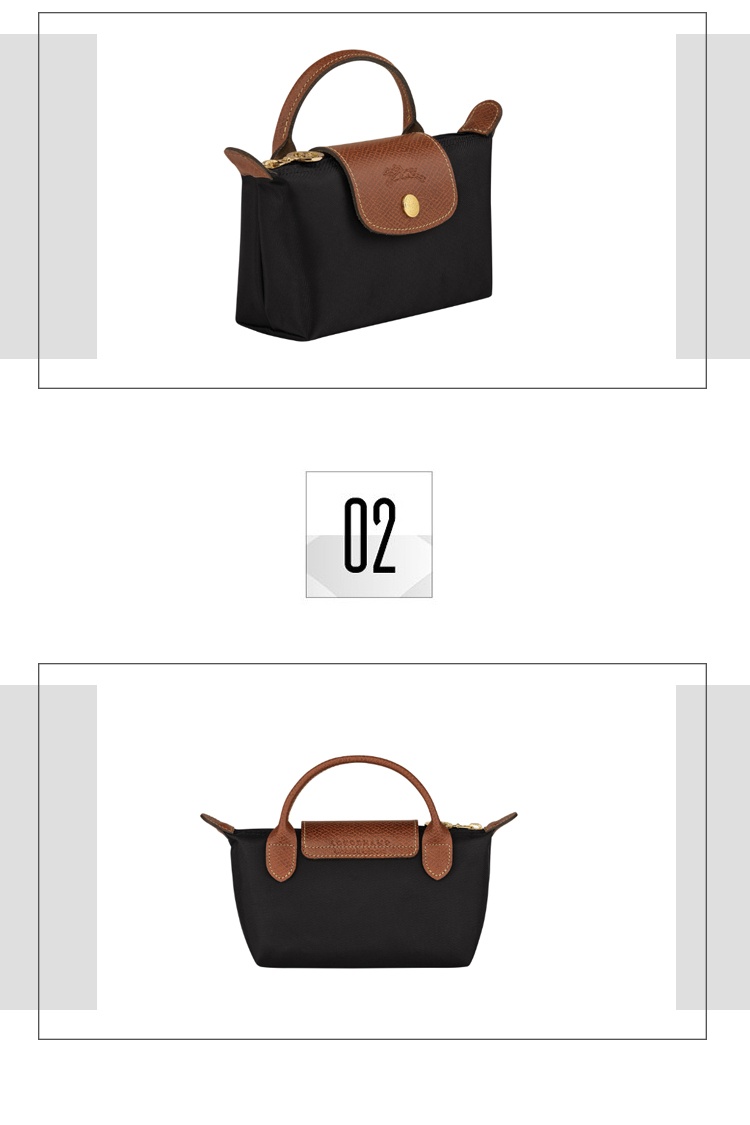 商品Longchamp|珑骧 LONGCHAMP LE PLIAGE ORIGINAL女士黑色手提小袋 34175089001,价格¥453,第5张图片详细描述