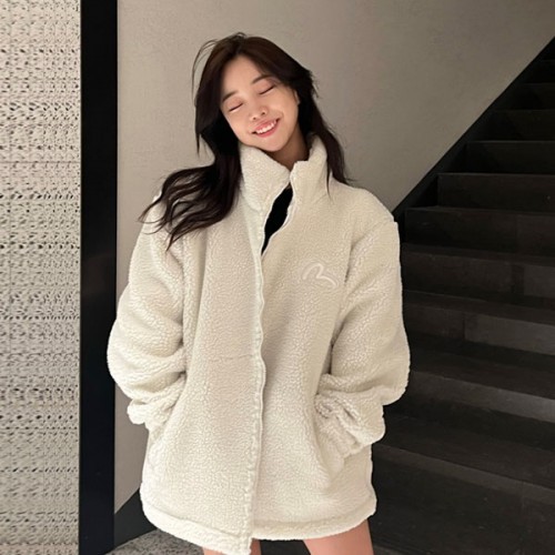 商品Evisu|【享贝家】（预售款一周后发货）Evisu惠美寿福神22新款绒夹克棉服男女同款黑色/灰色/粉色/黄色/白色 EU5UTS941,价格¥533,第1张图片详细描述