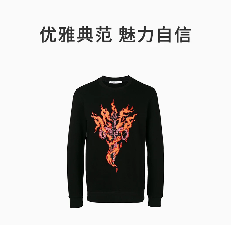 商品Givenchy|GIVENCHY 黑色男士卫衣/帽衫 BM70EL306C-001,价格¥2560,第1张图片详细描述