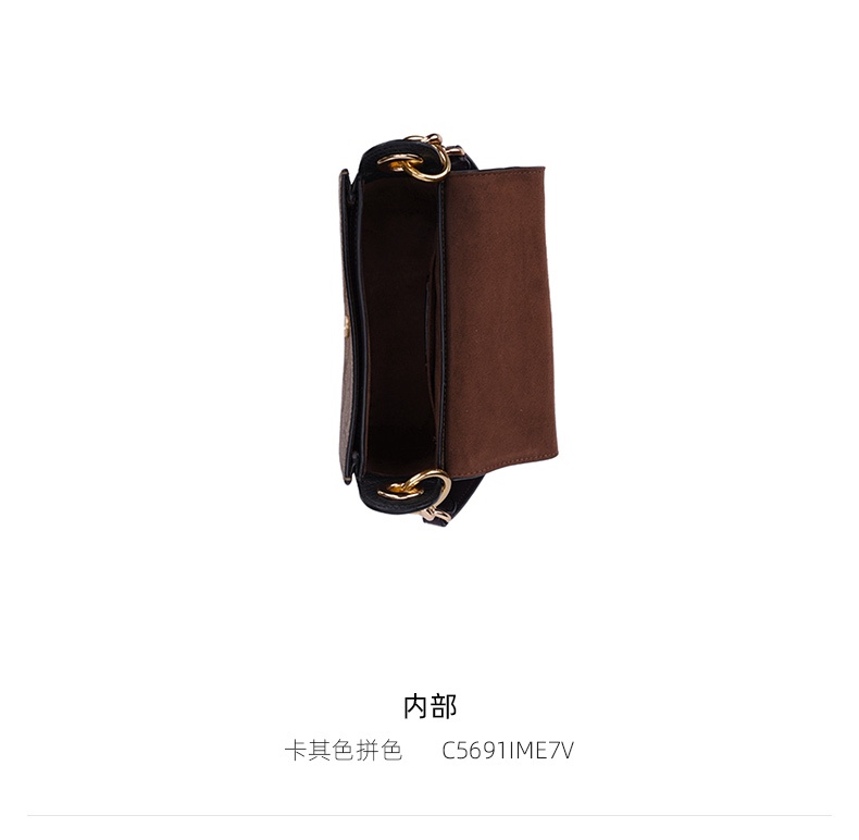 商品Coach|蔻驰新款女士PVC配皮翻盖手提单肩斜挎包C5691,价格¥1665,第5张图片详细描述