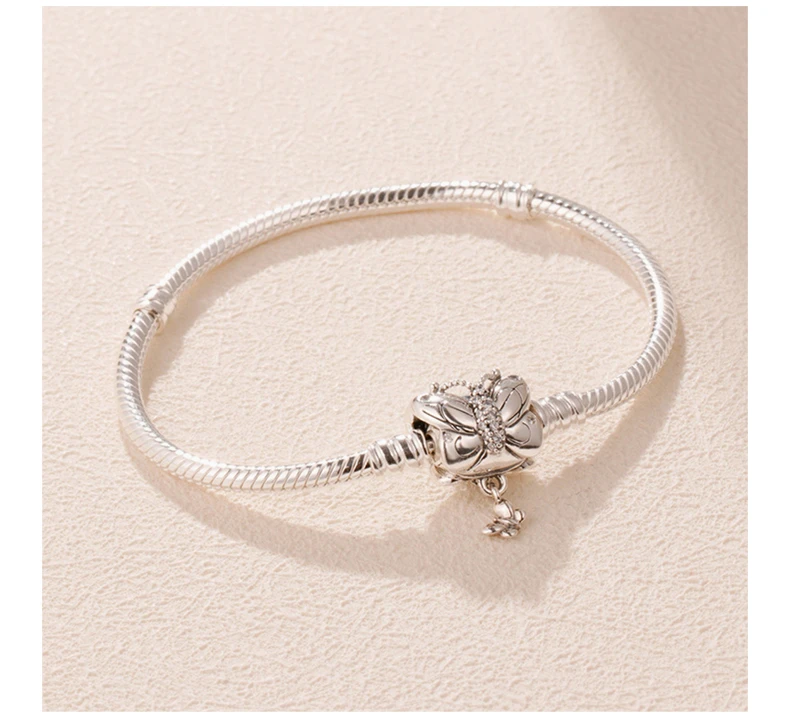 商品PANDORA|PANDORA 潘多拉 银色MOMENTS银手链,银蝶飞舞 597929CZ-19,价格¥320,第5张图片详细描述