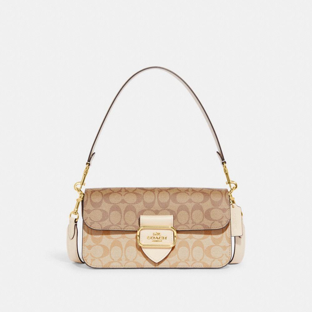 商品[国内��直发] Coach|蔻驰女包腋下包Morgan 27经典老花满印pvc配皮手提单肩斜挎包礼物送女友CH506 IMOT4,价格¥1919,第5张图片详细描述