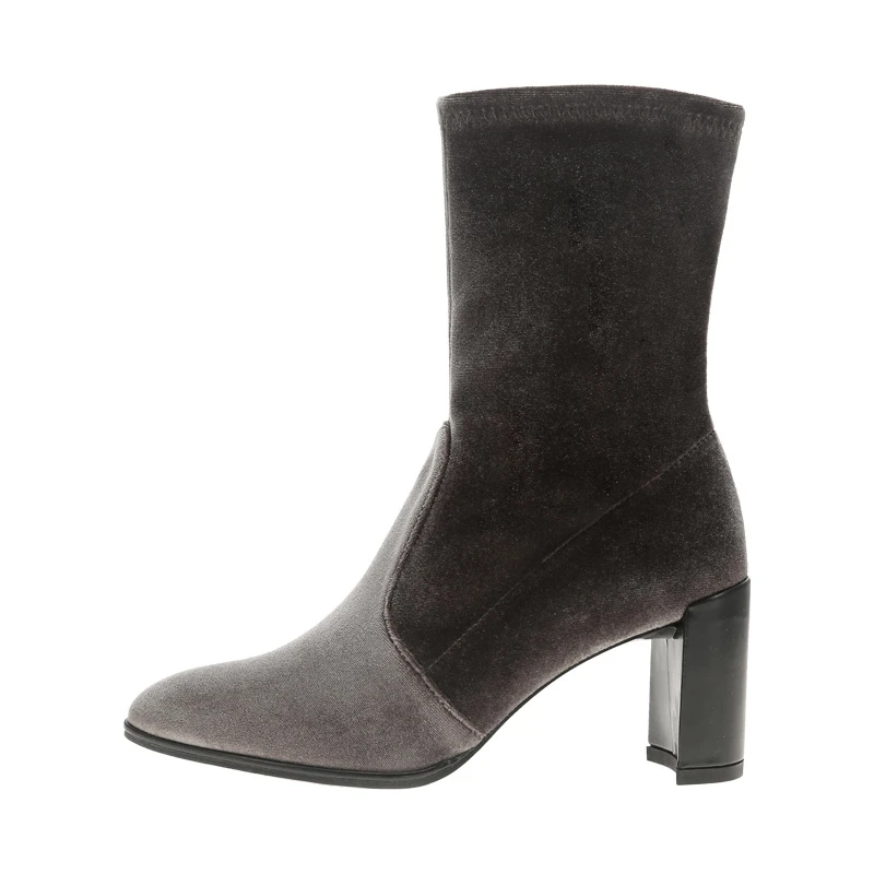 商品[国内直发] Stuart Weitzman|STUART WEITZMAN 灰色女士雪地靴 PRANCER-GREY-VELVET,价格¥2549,第1张图片详细描述