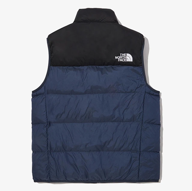 商品The North Face|【享贝家】ZY-（预售款）北面 经典款拼色立领拉链休闲保暖羽绒棉马甲背心 男女同款 蓝黑 NV3NN60C-BLU,价格¥661,第2张图片详细描述