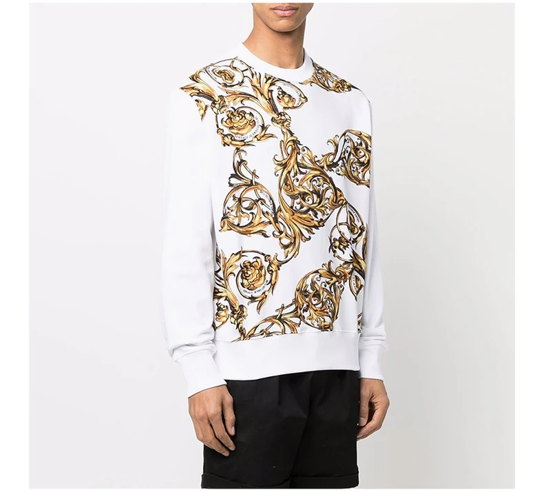 商品Versace|VERSACE JEANS COUTURE 男士白色棉质卫衣 72GAI3R9-FS019-G03,价格¥1300,第5张图片详细描述
