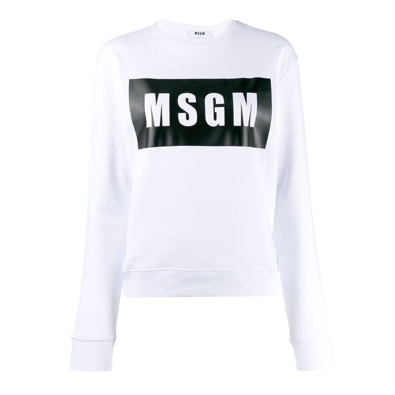 商品MSGM|MSGM 女士白色棉质圆领T恤 2741MDM-96195799-01,价格¥590,第3张图片详细描述