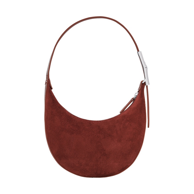 商品Longchamp|珑骧 ROSEAU女士中号绒面牛皮单肩腋下包（3色可选）,价格¥3924,第3张图片详细描述