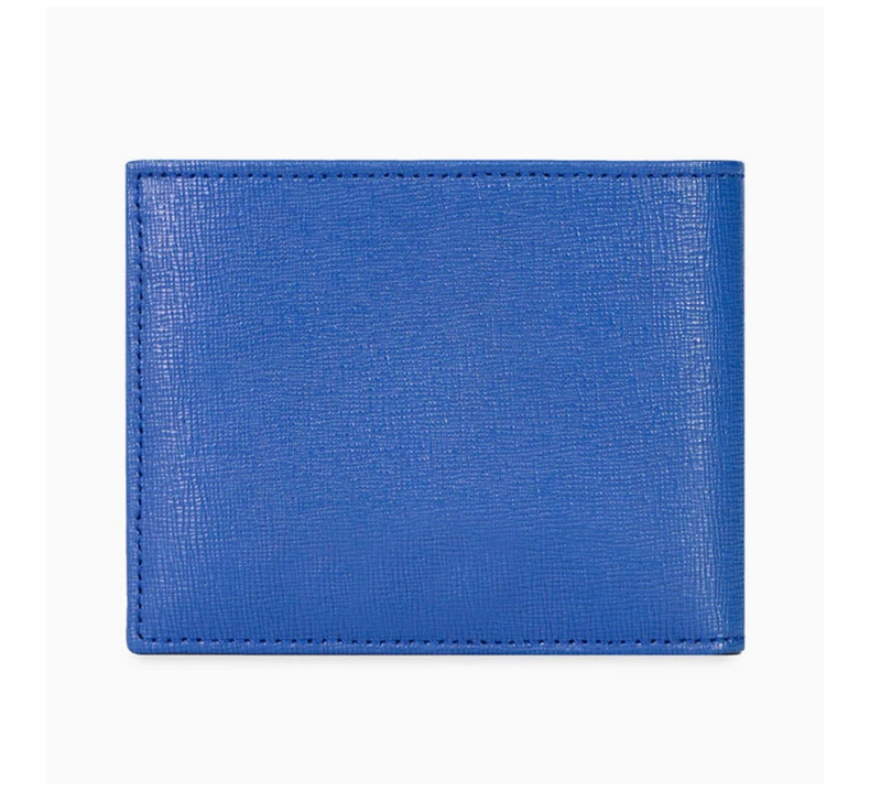 商品[国内直发] Emporio Armani|EMPORIO ARMANI 男士蓝色粒面牛皮短折钱包 YEM122-YA24E-80463,价格¥1223,第6张图片详细描述