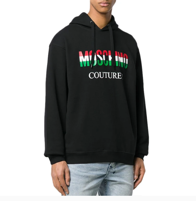 商品Moschino|Moschino 莫斯奇诺 男士黑色长袖连帽卫衣 ZA1709-0227-1555,价格¥1596,第17张图片详细描述