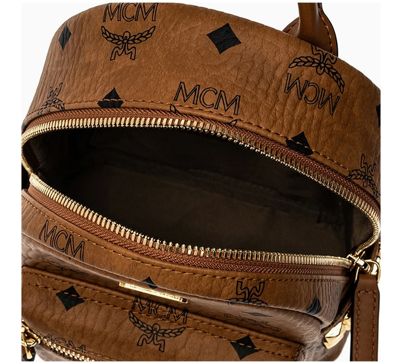 商品MCM|MCM 棕色女士双肩包 MMKAAVE13CO,价格¥4632,第2张图片详细描述