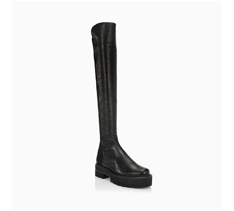 商品Stuart Weitzman|STUART WEITZMAN 黑色女士过膝长靴 5050-ULTRALIFT-SUE-BLACK,价格¥4567,第4张图片详细描述