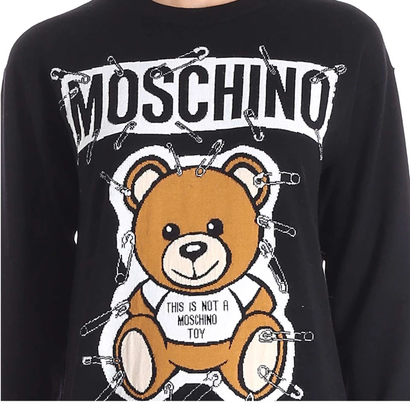 商品[国内直发] Moschino|Moschino 莫斯奇诺 女士黑色羊毛运动衫连衣裙  EV0493-5501-1555,价格¥1836,第2张图片详细描述