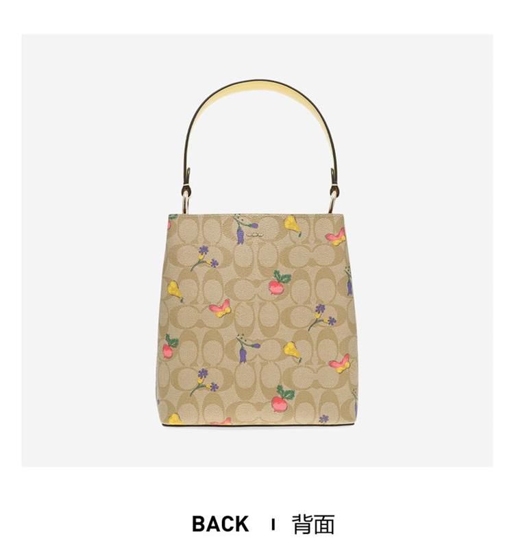 商品Coach|COACH 奥莱款小号女士PVC配皮单肩斜挎水桶包C8254IMTVE,价格¥1802,第6张�图片详细描述