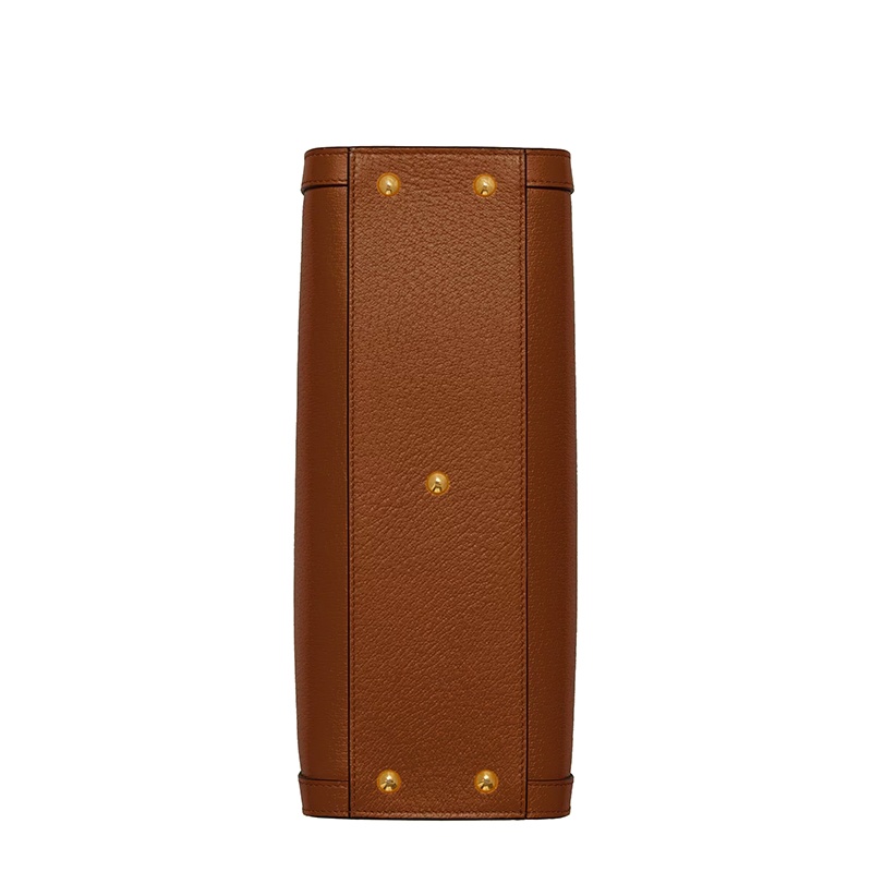 商品Gucci|GUCCI/古驰  Diana系列 女士小号棕色皮革黑色饰带金扣双竹节提手红绿肩带单肩手提托特包702721U3ZDT2185,价格¥25533,第11张图片详细描述