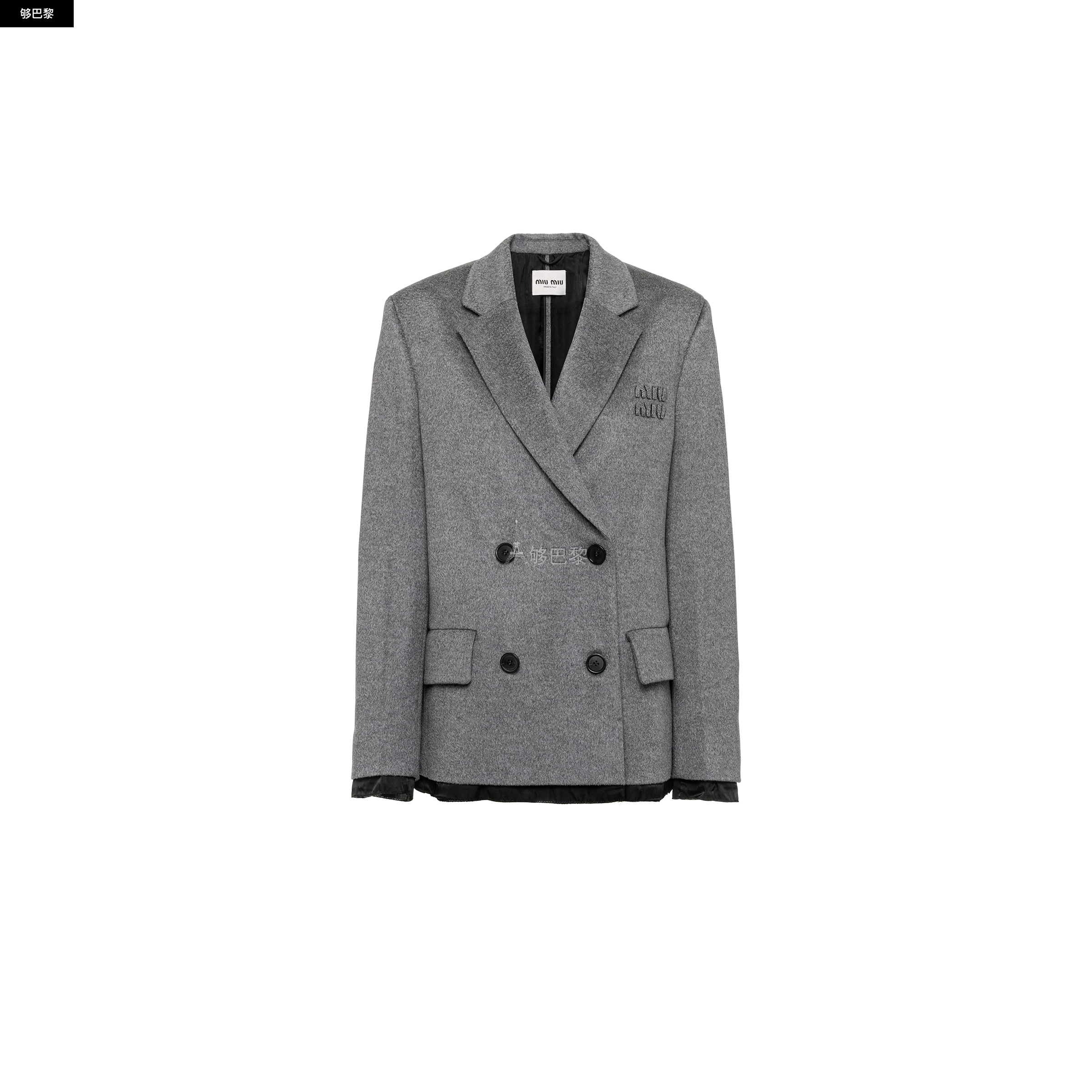 商品Miu Miu|【预售】 缪缪 25春夏 女士 西服外套 Veste croisée en velours MH1853_125Q_F0031_S_231 ,价格¥30491,第3张图片详细描述