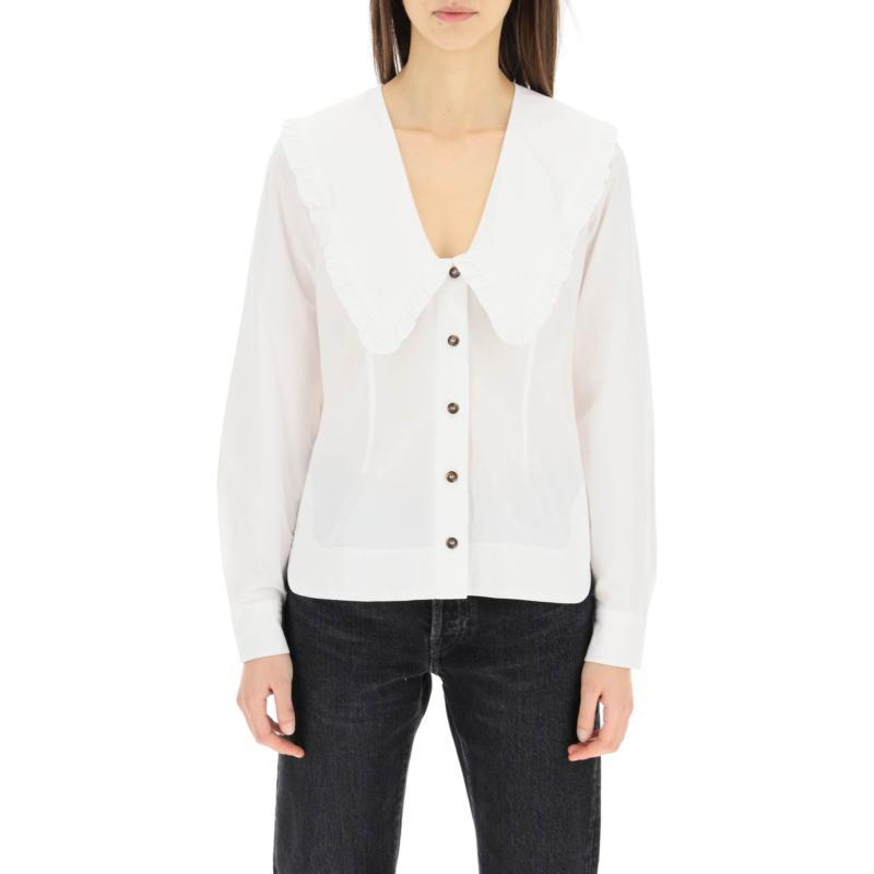 商品Ganni|GANNI 白色女士衬衫 F5778-151,价格¥775,第5张图片详细描述
