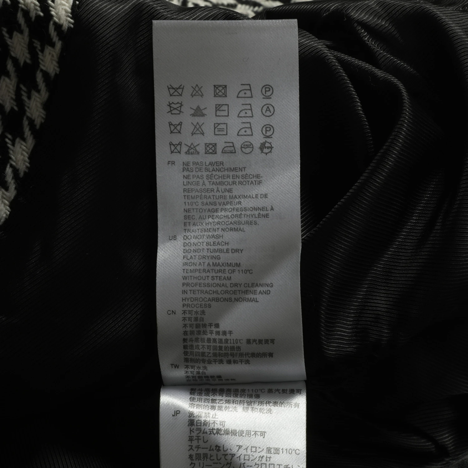 商品Sandro|SANDRO 女士格纹棉质西服外套 AG10231054-BLACK,价格¥604,第3张图片详细描述
