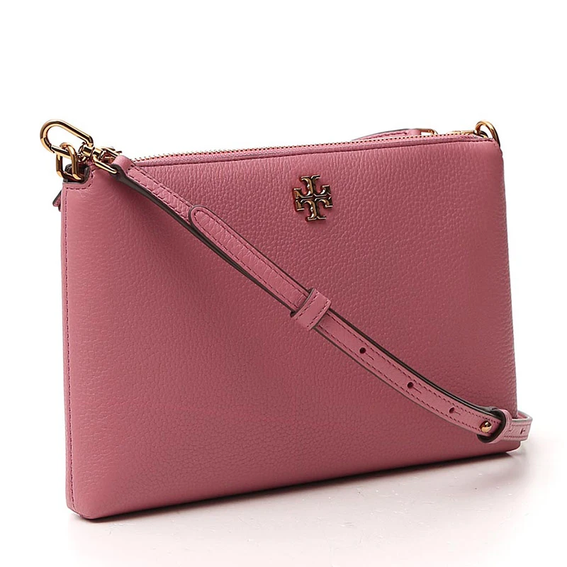 商品Tory Burch|TORY BURCH 汤丽柏琦 女士粉色皮质单肩包 61385-651,价格¥1501,第4张图片详细描述