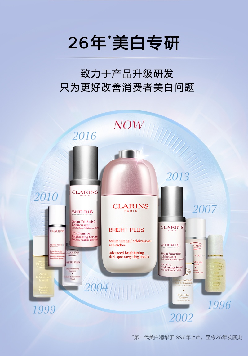 商品Clarins|娇韵诗 光芒小瓷瓶美白淡斑面部精华液透亮焕白淡斑精华 50ml 鲜果维C匀亮透白 ,价格¥433,第10张图片详细描述