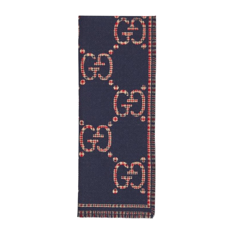 商品Gucci|GUCCI 古驰 GG羊毛围巾,价格¥2917,第2张图片详细描述