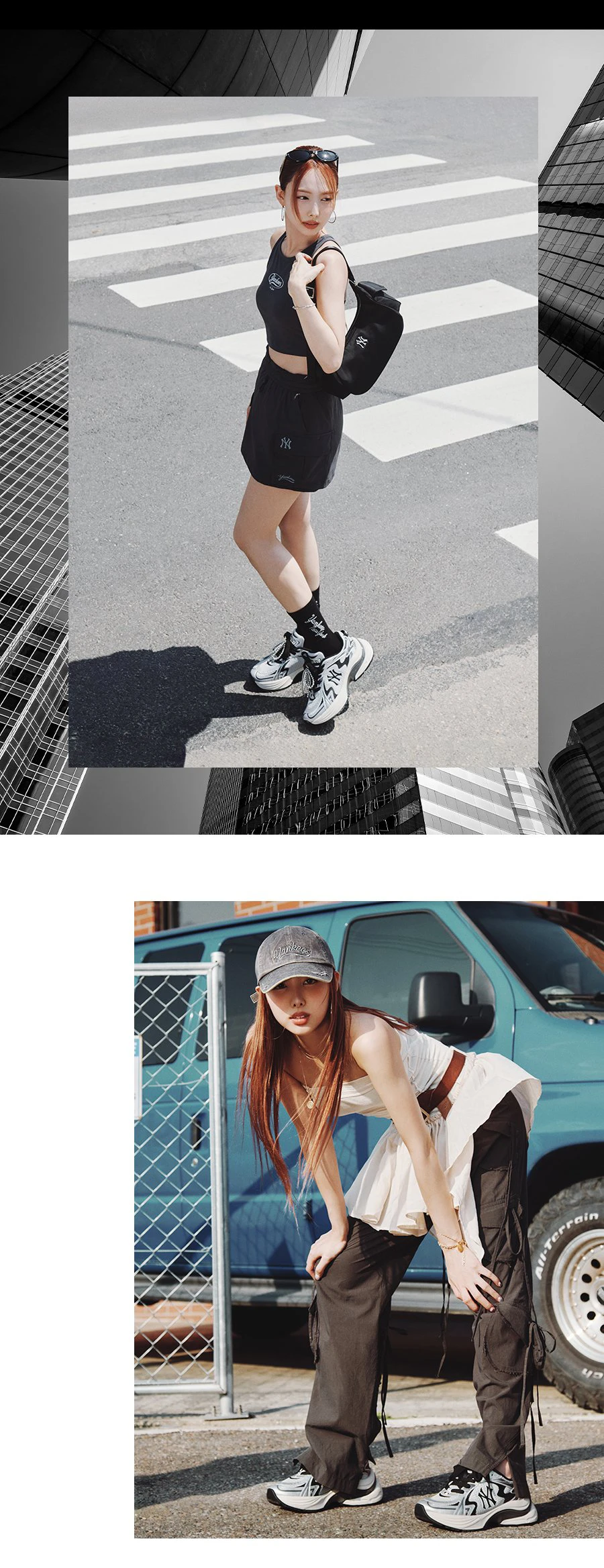 商品MLB|【享贝家】ZY-(预售款)MLB 张凌赫同款 复古休闲网面运动老爹鞋 跑鞋 男女同款 3ARNSPL4N,价格¥551,第3张图片详细描述