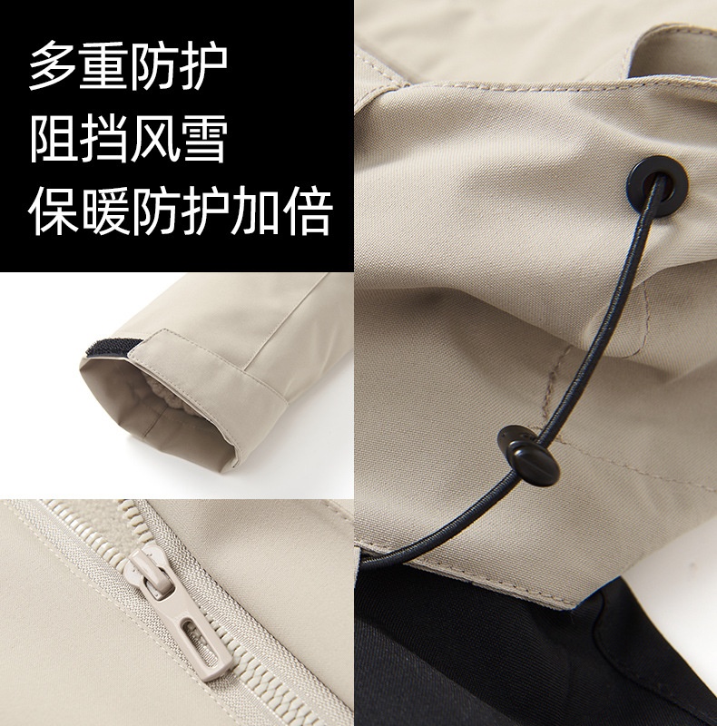商品[国内直发] GLENVINTEN|2023新款户外冲锋衣三合一单层春夏两件套男女同款软壳防风登山服套装,价格¥370,第9张图片详细描述