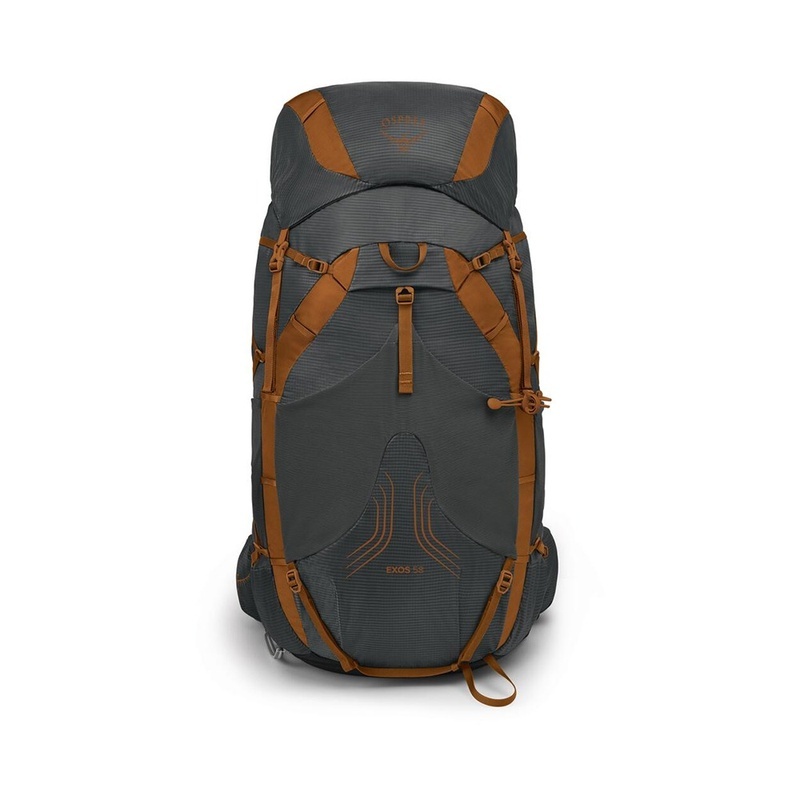 商品Osprey|Osprey小鹰 Exos 58男士炭灰色尼龙超轻背包,价格¥1965,第4张图片详细描述