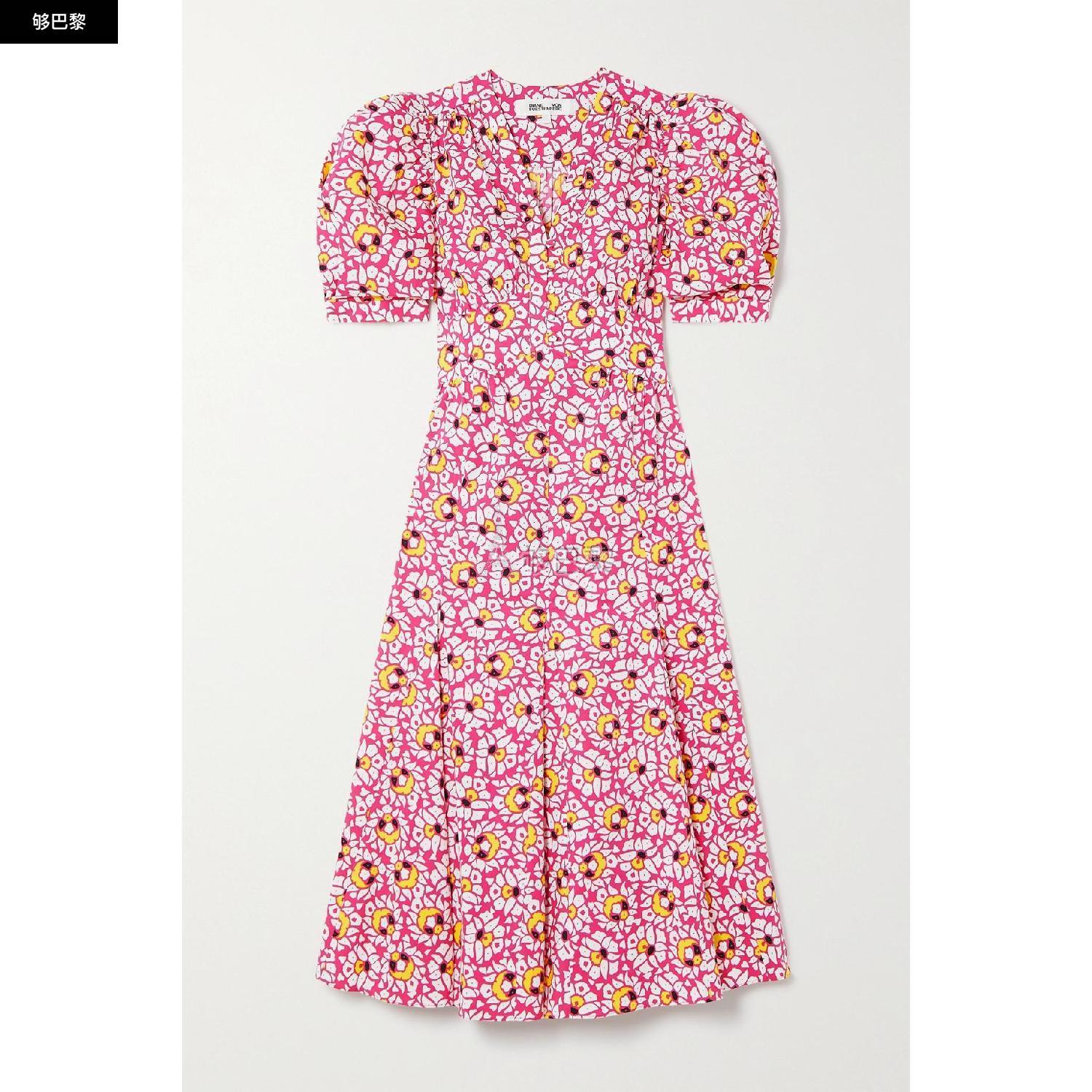 商品Diane von Furstenberg|包邮包税【预售7天发货】 DIANE VON FURSTENBERG 23秋冬 女士 连衣裙 Melissa 印花弹力棉质府绸中长连衣裙 1647597303930872 DVFDS1R011PSSPK ,价格¥5602,第3张图片详细描述
