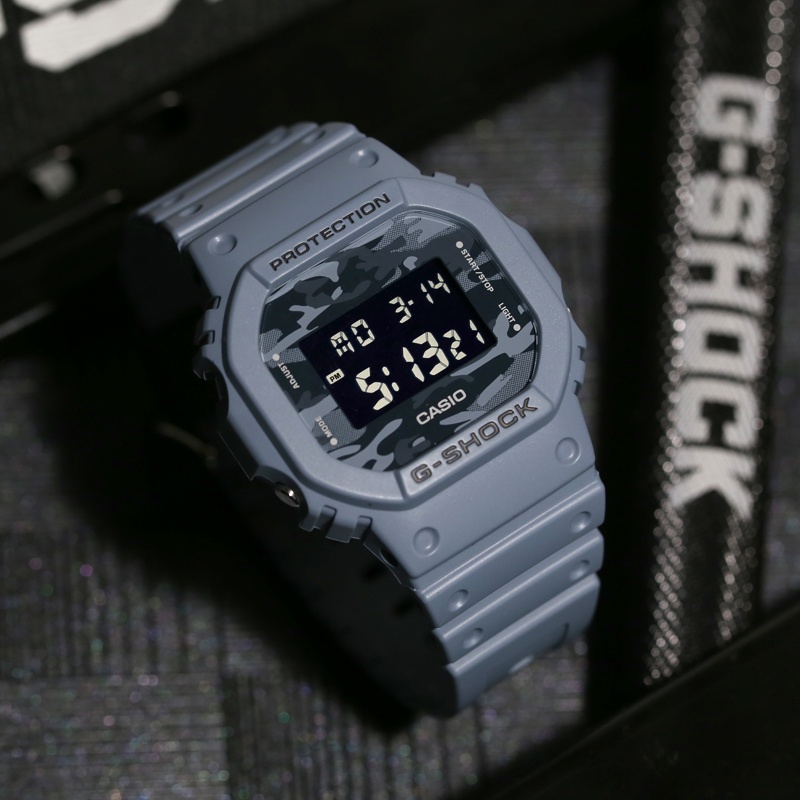 商品[国内直发] Casio|（限时5折）卡西欧原装正品小方块系列迷彩限量版雾霾灰雾霾蓝,价格¥403,第2张图片详细描述