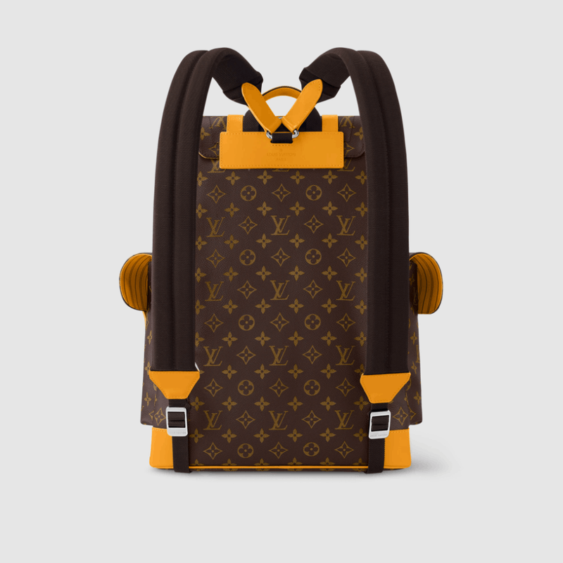 商品Louis Vuitton|【预售十天】路易威登 男士棕色/黄色老花帆布/牛皮双肩包 M13202,价格¥25734,第6张图片详细描述
