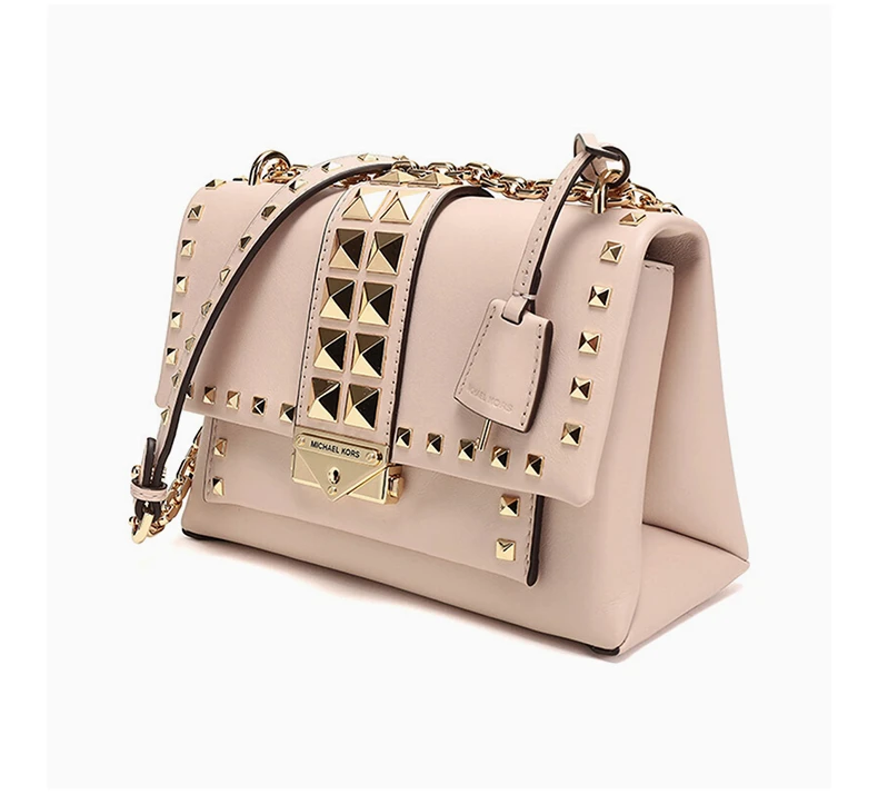 商�品[国内直发] Michael Kors|MICHAEL KORS 女士粉色中号牛皮革单肩斜挎包 30S9G0EL6L-SOFTPINK,价格¥1356,第5张图片详细描述