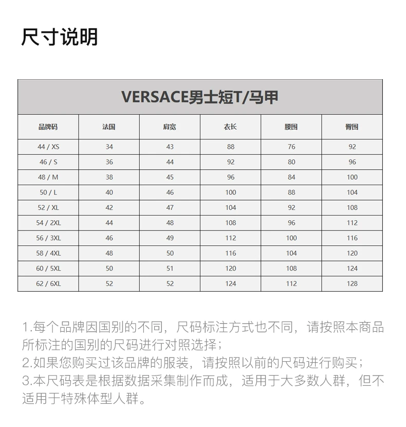 商品Versace|VERSACE 范思哲  男士蓝白色印花圆领短袖T恤  A76113-1173-A74P,价格¥1623,第3张图片详细描述