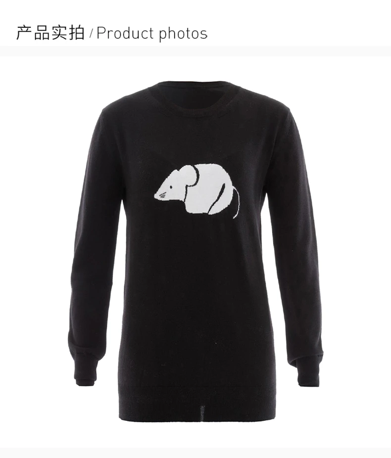 商品Loewe|LOEWE 黑色女士针织衫/毛衣 S3189790SM-1100,价格¥2999,第3张图片详细描述