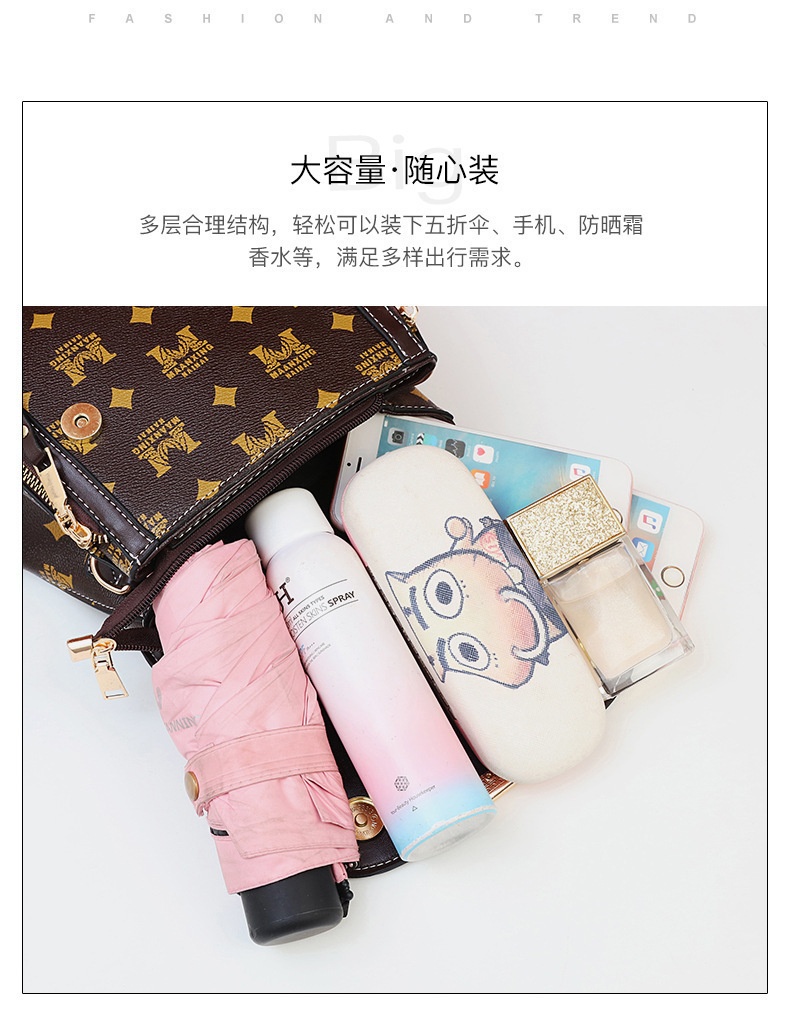 商品[国内直发] GLENVINTEN|格岚�云顿大容量复古女包2022新款小方包小众质感时尚百搭通勤单肩斜挎包,价格¥156,第7张图片详细描述